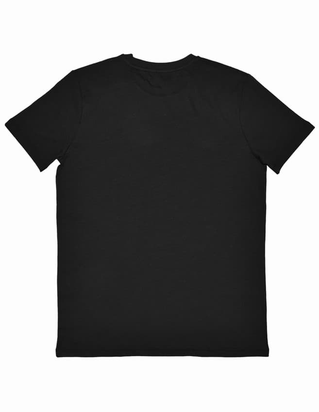 Basic Erkek Flamlı Siyah Kısa Kol T-shirt resmi